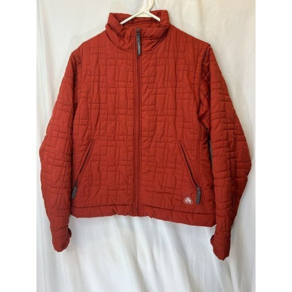 Nike ACG Women's Orange Quilt Jacket ZipOff Arms Full Zip Thermal Outer Layer XL - Picture 2 of 5